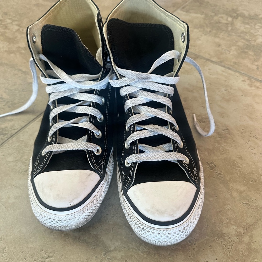 Converse Black and White High-Top Sneakers